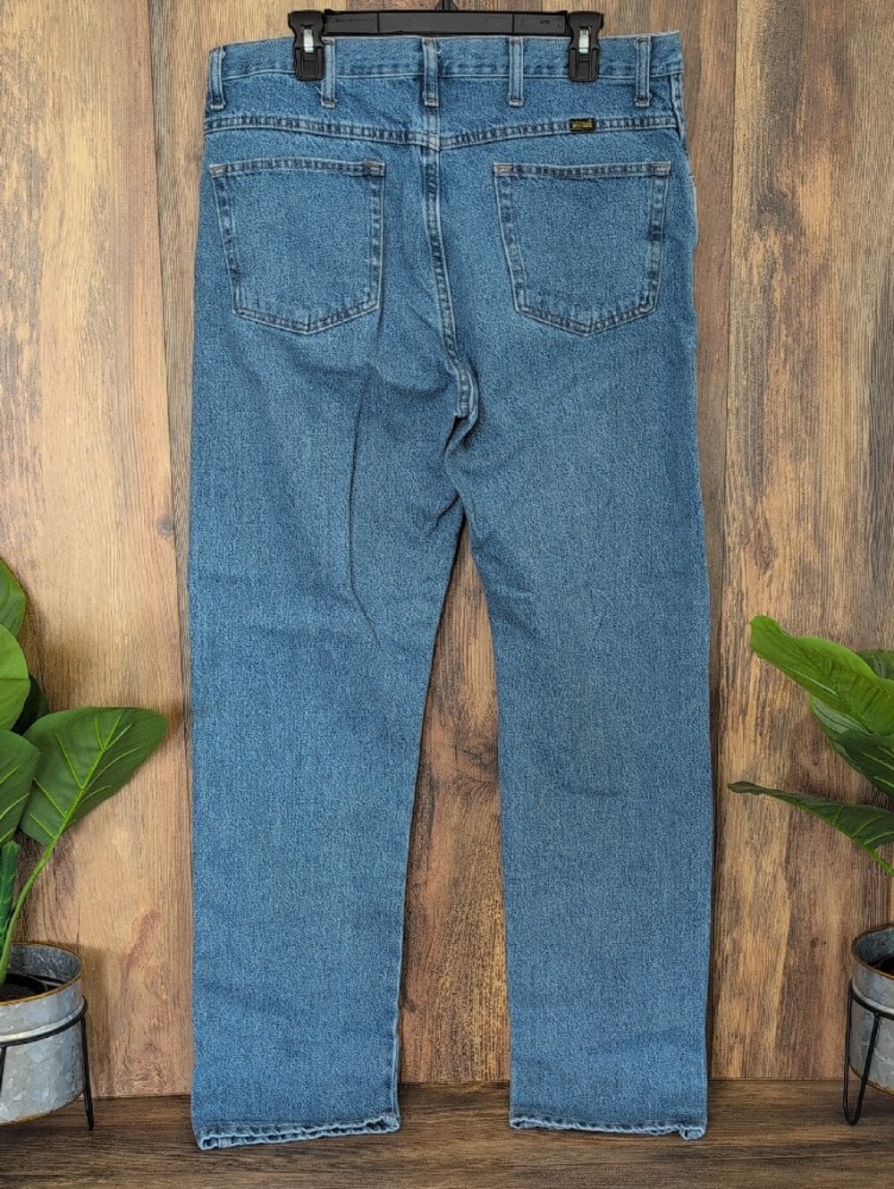 Rustler Men's Straight-Leg Medium Blue 87631SW Denim Jeans 36x34   689A